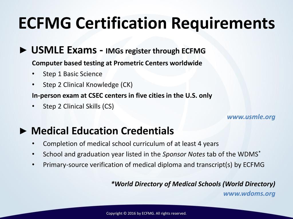 ECFMG - Buy Medical Certifications/Licenses